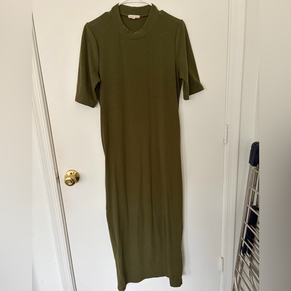 Roolee Olive Elbow length Sleeve Dress